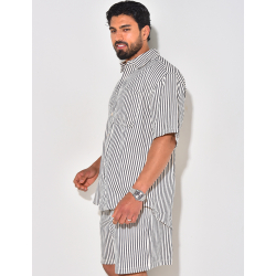 Ensemble short et chemise à rayures Ensemble short et chemise à rayures