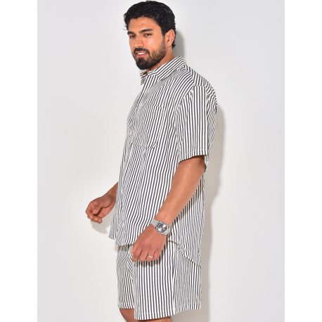 Ensemble short et chemise à rayures Ensemble short et chemise à rayures