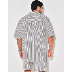 Ensemble short et chemise à rayures Ensemble short et chemise à rayures
