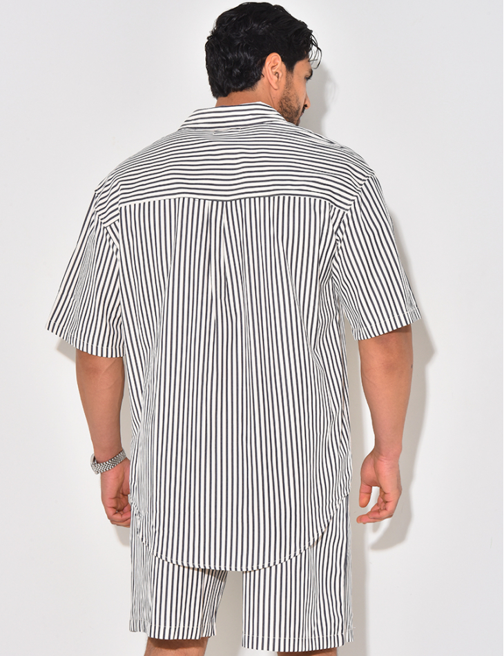 Ensemble short et chemise à rayures Ensemble short et chemise à rayures