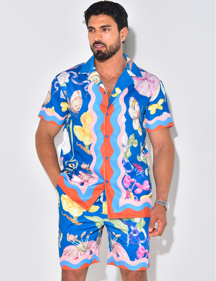 Ensemble short et chemise à motifs Ensemble short et chemise à motifs
