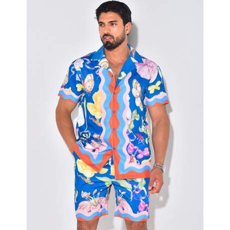Ensemble short et chemise à motifs Ensemble short et chemise à motifs