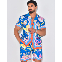Ensemble short et chemise à motifs Ensemble short et chemise à motifs