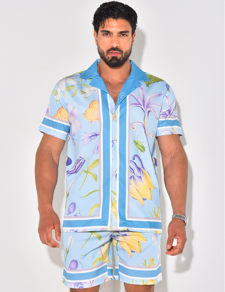 Ensemble short et chemise à motifs Ensemble short et chemise à motifs