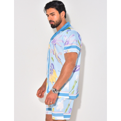 Ensemble short et chemise à motifs Ensemble short et chemise à motifs