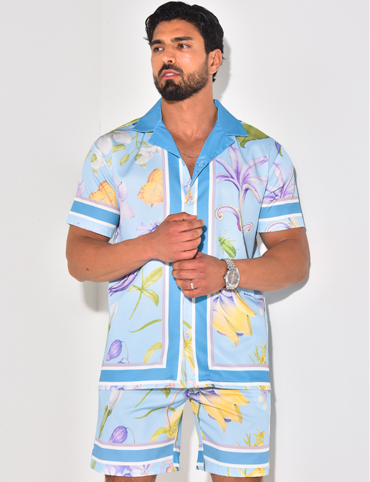Ensemble short et chemise à motifs Ensemble short et chemise à motifs