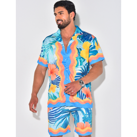 Ensemble short et chemise à motifs Ensemble short et chemise à motifs