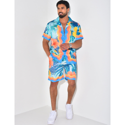 Ensemble short et chemise à motifs Ensemble short et chemise à motifs