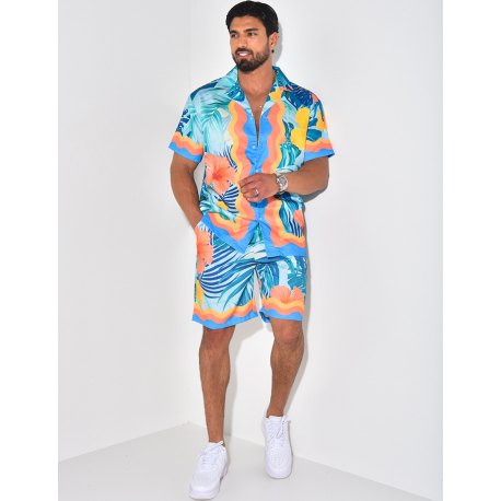 Ensemble short et chemise à motifs Ensemble short et chemise à motifs