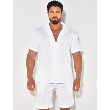Ensemble short et chemise texturé Ensemble short et chemise texturé