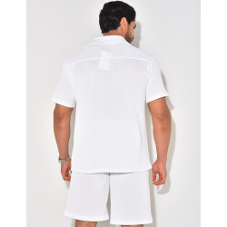 Ensemble short et chemise texturé Ensemble short et chemise texturé