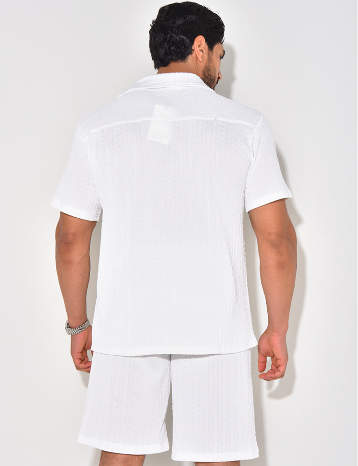 Ensemble short et chemise texturé Ensemble short et chemise texturé