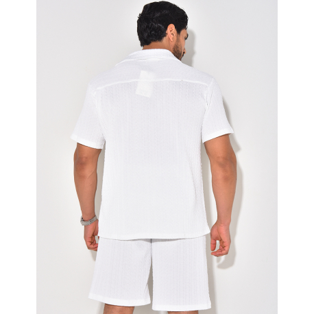Ensemble short et chemise texturé Ensemble short et chemise texturé