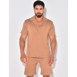 Ensemble short et chemise texturé Ensemble short et chemise texturé
