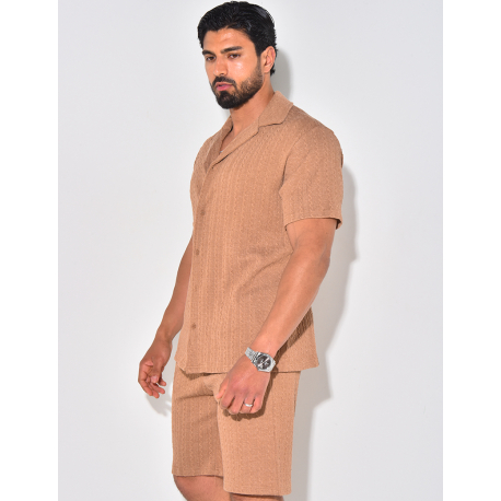 Ensemble short et chemise texturé Ensemble short et chemise texturé