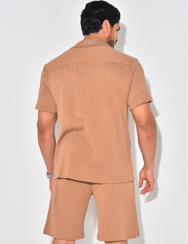 Ensemble short et chemise texturé Ensemble short et chemise texturé