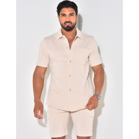 Ensemble short et chemise texturé Ensemble short et chemise texturé