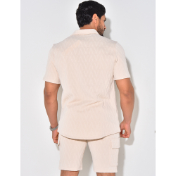 Ensemble short et chemise texturé Ensemble short et chemise texturé