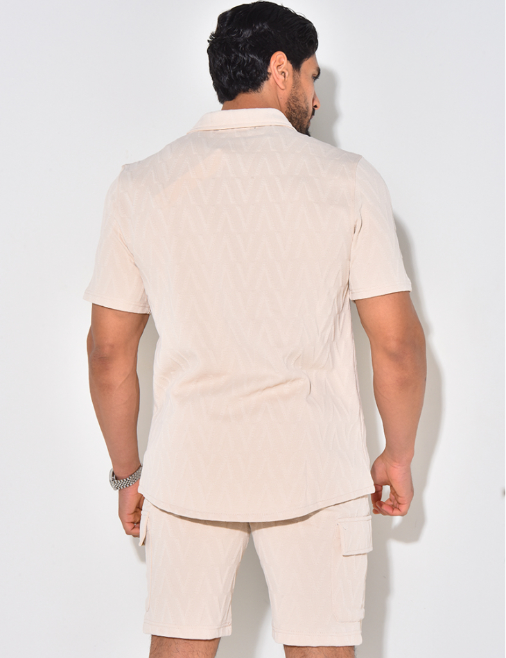 Ensemble short et chemise texturé Ensemble short et chemise texturé