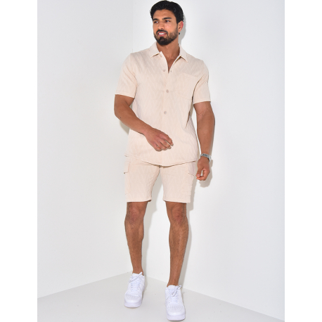 Ensemble short et chemise texturé Ensemble short et chemise texturé