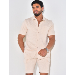 Ensemble short et chemise texturé Ensemble short et chemise texturé