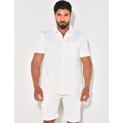 Ensemble short et chemise texturé Ensemble short et chemise texturé