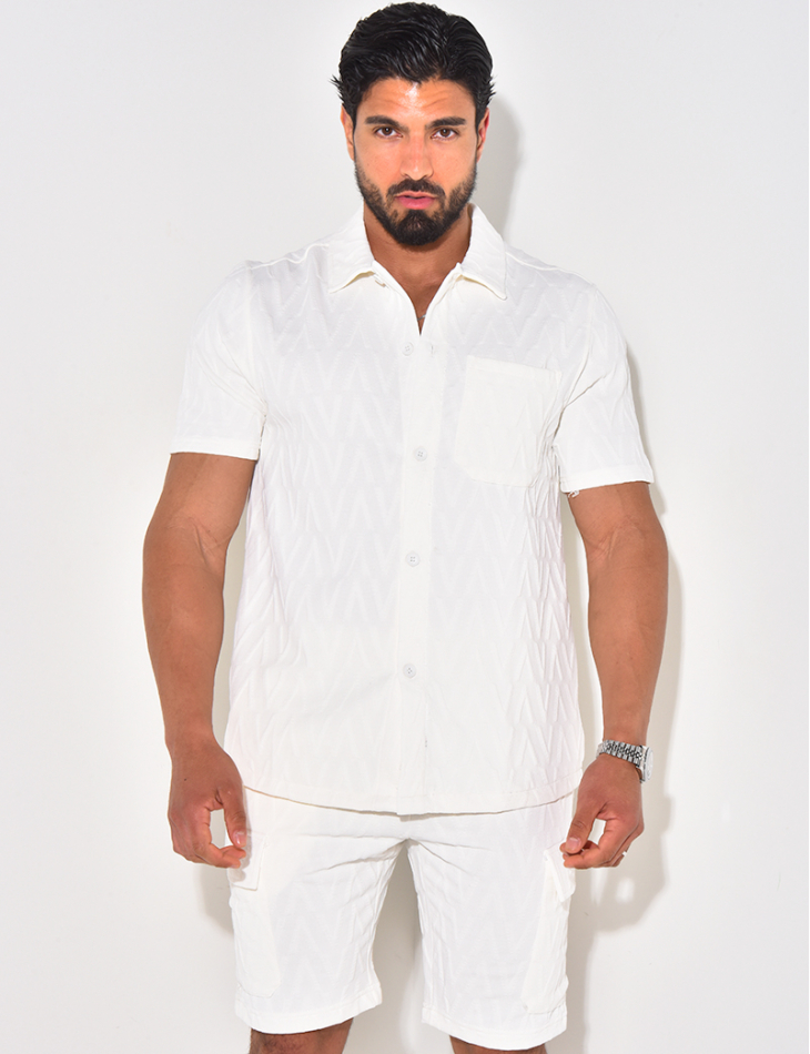 Ensemble short et chemise texturé Ensemble short et chemise texturé