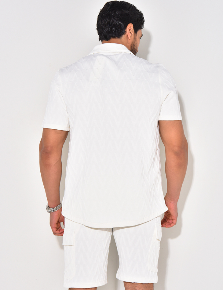 Ensemble short et chemise texturé Ensemble short et chemise texturé