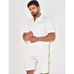 Ensemble short et chemise texturé Ensemble short et chemise texturé