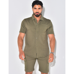 Ensemble short et chemise texturé Ensemble short et chemise texturé
