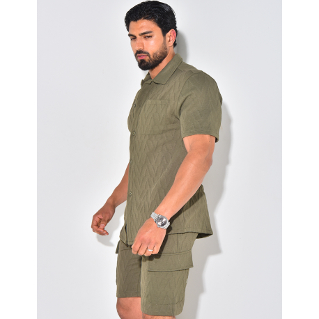 Ensemble short et chemise texturé Ensemble short et chemise texturé