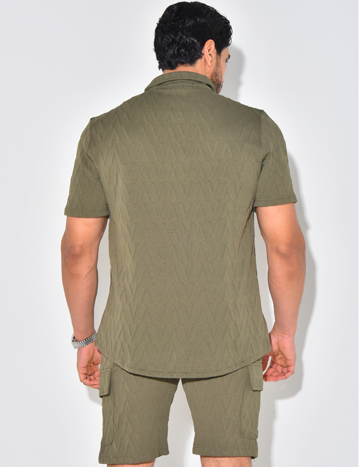 Ensemble short et chemise texturé Ensemble short et chemise texturé