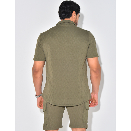 Ensemble short et chemise texturé Ensemble short et chemise texturé