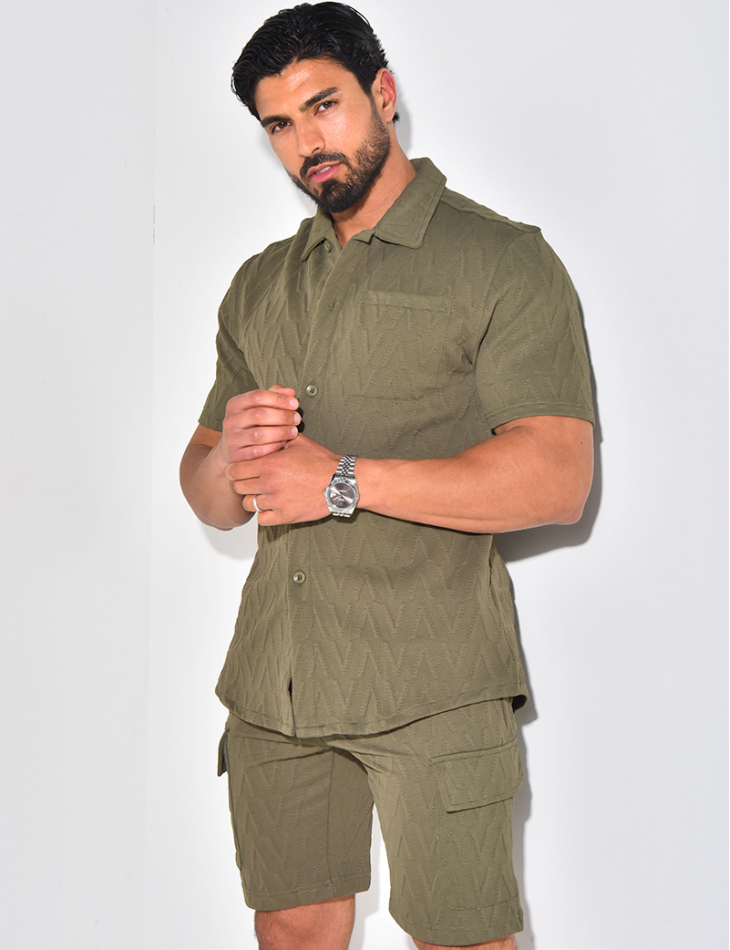 Ensemble short et chemise texturé Ensemble short et chemise texturé