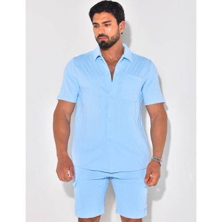 Ensemble short et chemise texturé Ensemble short et chemise texturé