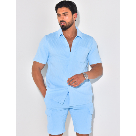 Ensemble short et chemise texturé Ensemble short et chemise texturé