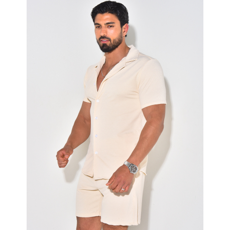 Ensemble short et chemise texturé Ensemble short et chemise texturé