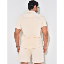 Ensemble short et chemise texturé Ensemble short et chemise texturé