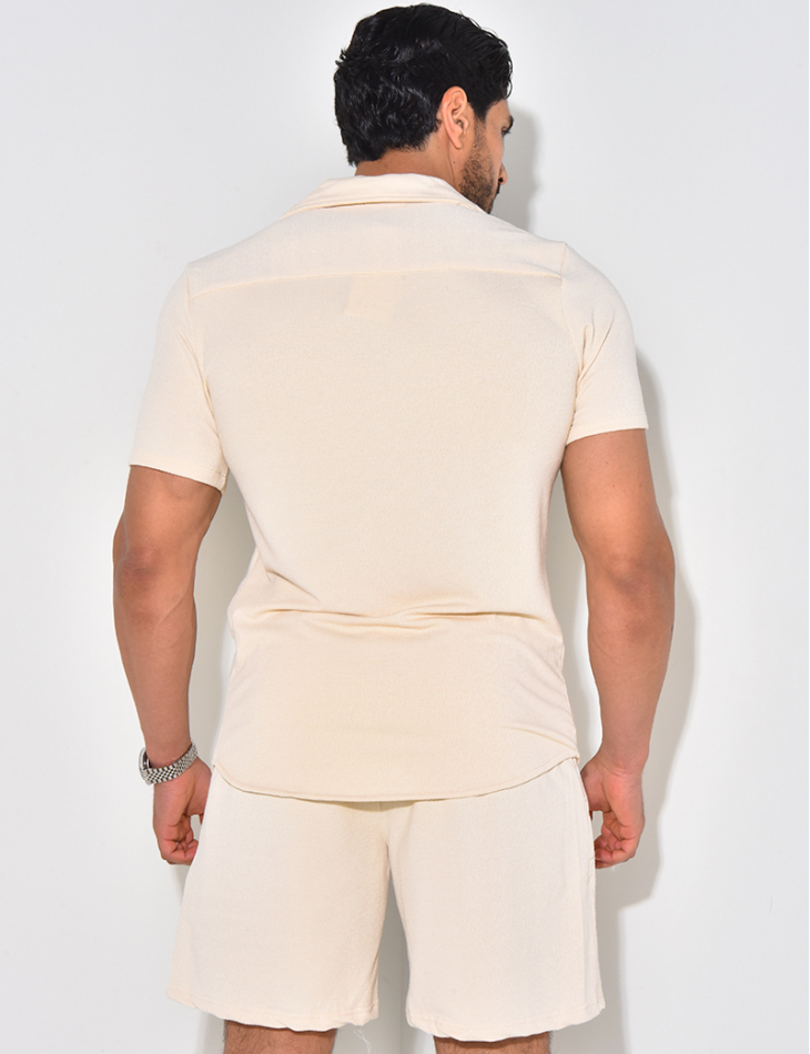 Ensemble short et chemise texturé Ensemble short et chemise texturé