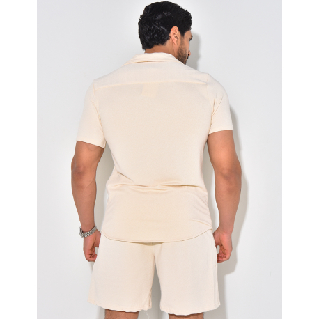 Ensemble short et chemise texturé Ensemble short et chemise texturé