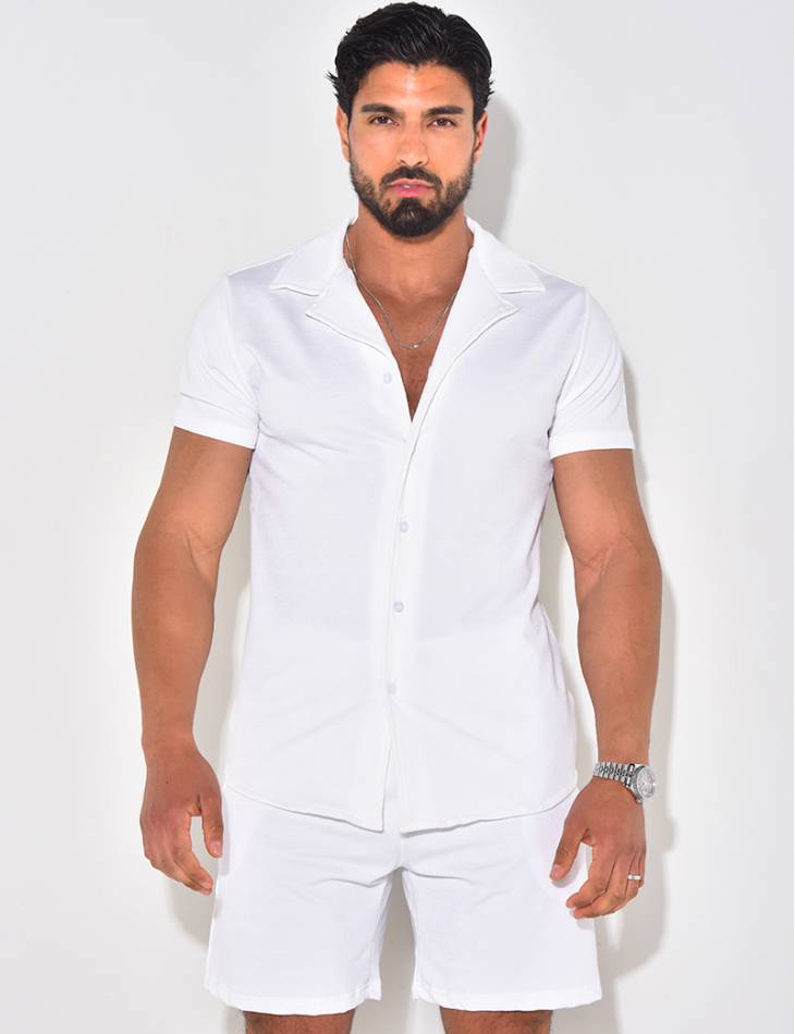 Ensemble short et chemise texturé Ensemble short et chemise texturé