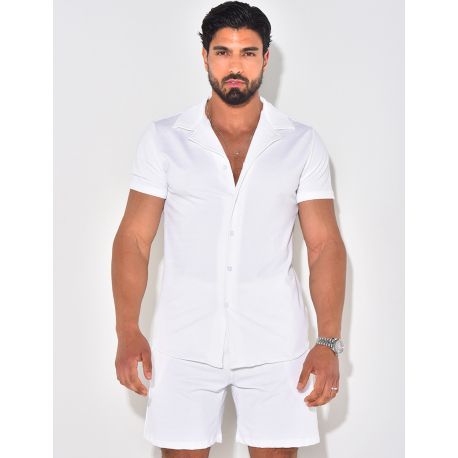Ensemble short et chemise texturé Ensemble short et chemise texturé