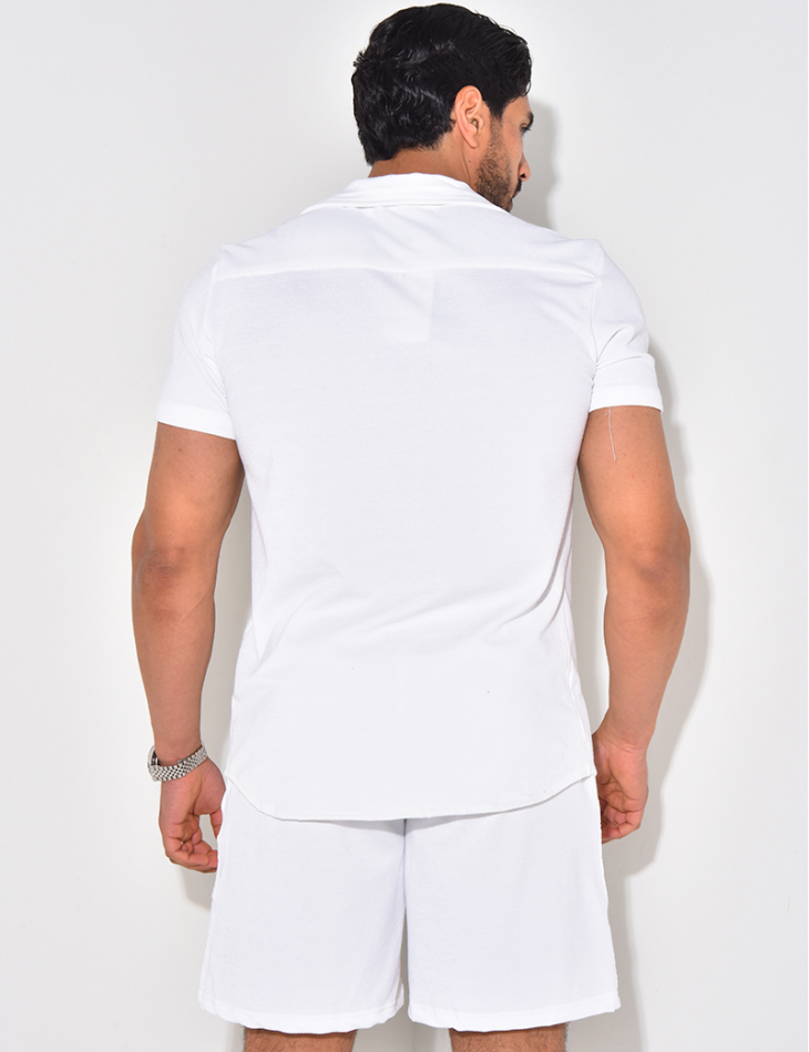 Ensemble short et chemise texturé Ensemble short et chemise texturé