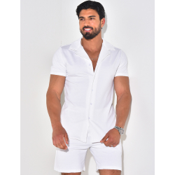 Ensemble short et chemise texturé Ensemble short et chemise texturé