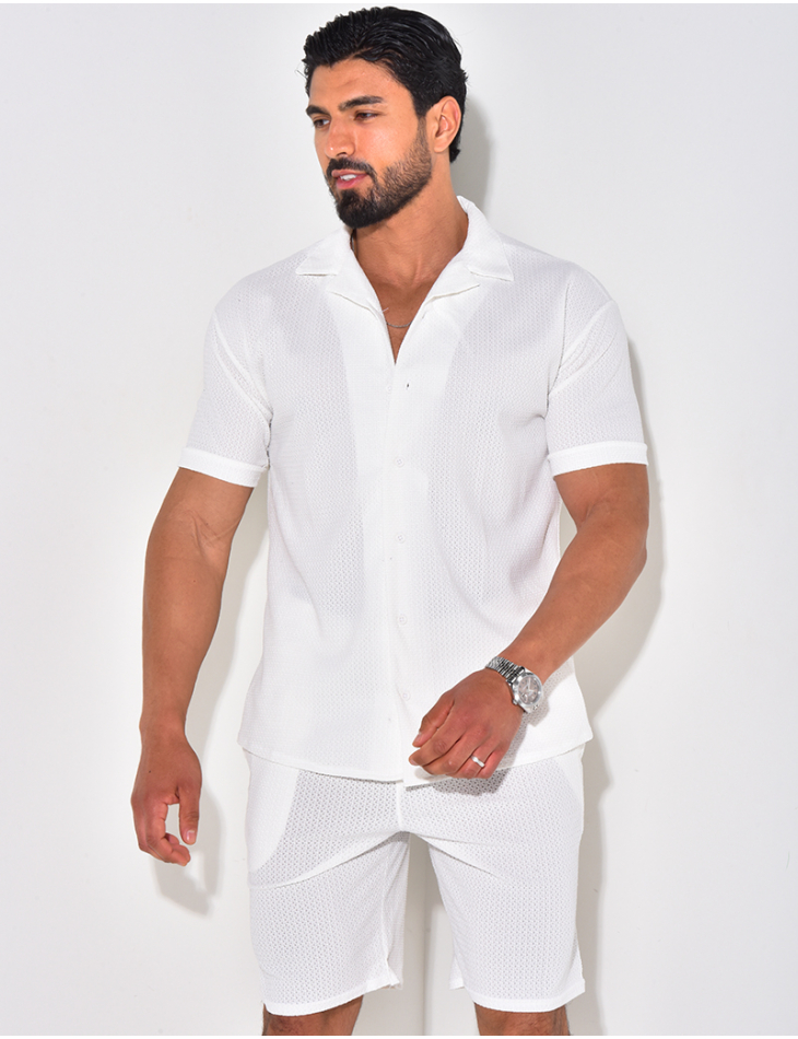 Ensemble short et chemise texturé Ensemble short et chemise texturé