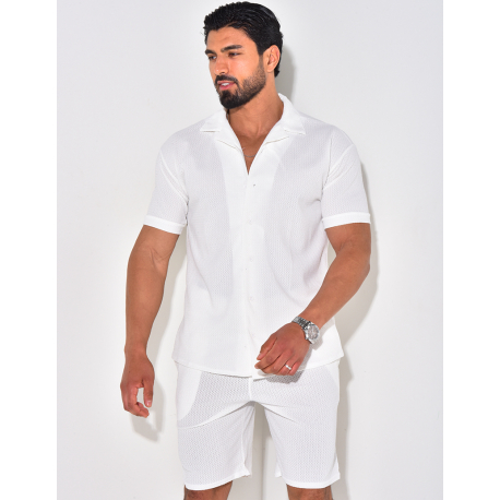 Ensemble short et chemise texturé Ensemble short et chemise texturé