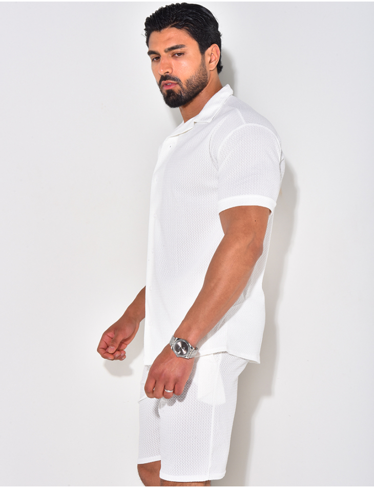 Ensemble short et chemise texturé Ensemble short et chemise texturé