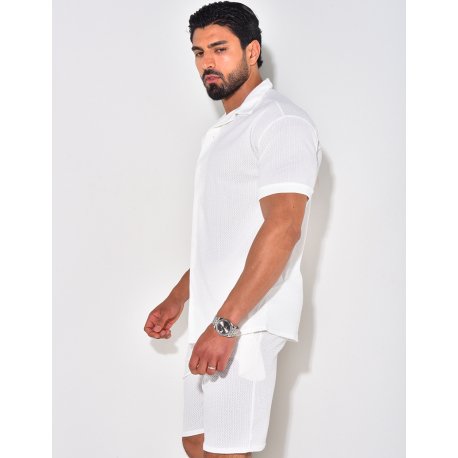 Ensemble short et chemise texturé Ensemble short et chemise texturé