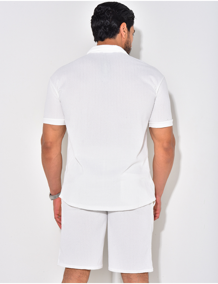 Ensemble short et chemise texturé Ensemble short et chemise texturé