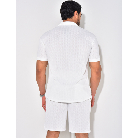 Ensemble short et chemise texturé Ensemble short et chemise texturé